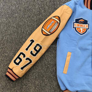 Vente en gros OEM personnalisé chenille broderie cuir manches Varsity Jacket High Street Style Baseball Bomber pour hommes pour l'hiver - Product Image 6