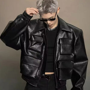 แจ็กเก็ตหนังสำหรับผู้ชายแจ็คเก็ตฤดูหนาวแบบสั่งทำ - Product Image 4