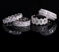 Aniva-A Personal Touch RN2690 Bague Hip Hop en Argent Sterling 925 avec Moissanite VVS, Bijou de Luxe Bling Glacé, Certification IGI, Sertissage à griffes