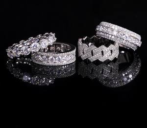 Aniva-A Personal Touch RN2690 925 Sterling Silver VVS Moissanite Hip Hop <b>Ring</b> <b>Iced</b> Luxury Bling Jewelry IGI Certification Prong - Product Image 5