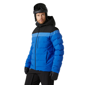 Hot Sale Men's Casual Puffer <b>Jacket</b> Blue and Black Zipper-Up <b>Canvas</b> <b>Jacket</b> with Hooded Collar puffer <b>jacket</b> - Product Image 2