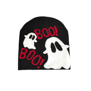 หมวกบีนนี่อะคริลิคผ้าแจ็คการ์ดอบอุ่นสำหรับฤดูหนาวพิมพ์ลายรูปฮาโลวีนผ้าที่เป็นมิตรต่อการเดินทางผลิต - Product Image 2