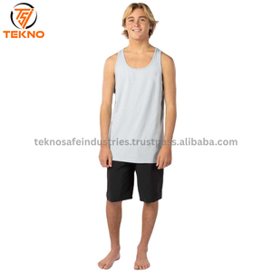 Haute qualité hommes femmes été Gym débardeur solide blanc coton tricoté intérieur gilet creux col en v pas cher unisexe été entraînement - Product Image 3