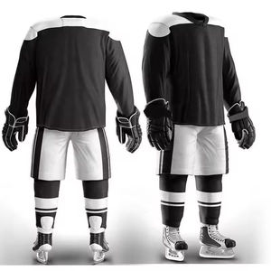 Tenue de hockey sur glace personnalisée en polyester/coton, séchage rapide, anti-bactérienne, design populaire, vêtements de sport fabriqués au Pakistan, OEM, vente chaude - Product Image 6