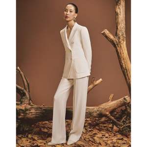 Chaqueta Blazer de alta calidad para mujer, elegante estilo de negocios, bordado, colección de otoño, lana hecha en Vietnam, encantador Halo a medida - Product Image 1