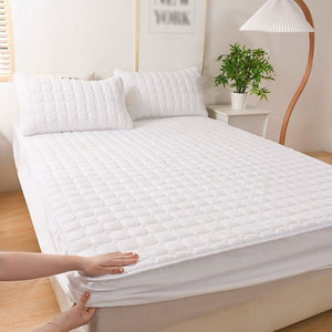 Housse de protection de matelas tricotée, imperméable, drap-housse doux, respirant, réutilisable, durable, protège-lit pour adultes, usage domestique - Product Image 1