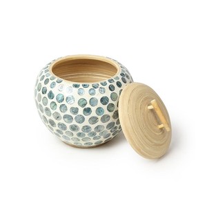 Belle boîte à bijoux en fibre enroulée de bambou filé de nouveau design avec logo personnalisé et pot avec couvercle pour organisateur de bijoux - Product Image 3