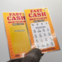 Cartes de loterie à gratter OEM anti-fraude en carton duplex écologique avec code QR, cartes cadeaux en carton sérigraphiées pour le marketing