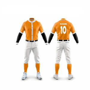 Nuevos conjuntos de uniformes de equipo de béisbol transpirables de alta calidad a bajo precio 2024 sublimación personalizable impresa 100% poliéster - Product Image 6