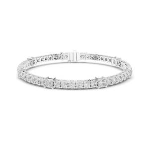 Bracelet tennis en diamant de laboratoire 6,62 CT, diamants ronds et carrés, or 10KT, 14KT, 18KT et argent 925, options moissanite - Product Image 2