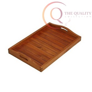 Bandeja de Servir de Madera Maciza con Acabado Liso, Colores Personalizados No Tóxicos, MOQ de 100 Piezas para Hoteles y Restaurantes - Product Image 3