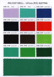 Tela de taladro antipilling para uniformes de Polycoat de algodón y poliéster de mecánico y construcción - Product Image 2