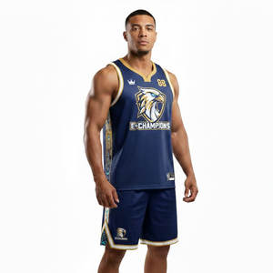 Nuevo Conjunto de Uniforme de Baloncesto de Moda, Pantalones Cortos 100% Poliéster Antibacterianos de Alta Calidad Reversibles para Verano - Product Image 2