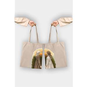 Sac fourre-tout double hijab grande capacité, résistant à l'eau, en PU, avec logo personnalisé, portable, avec décoration de lettres, pour toutes les saisons - Product Image 1