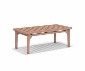 Table de jardin en teck massif avec finition naturelle pour table basse intérieure et extérieure - Product Image 6