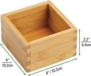 Bac de rangement en bambou conteneur tiroir organisateur caisse boîtes pour cuisine garde-manger armoire étagère île ou comptoir peut contenir des collations - Product Image 4