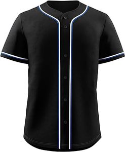 Camiseta de béisbol con botones informales para hombre, camiseta de béisbol transpirable de manga corta, uniforme deportivo de equipo activo, técnica de sublimación, camiseta de béisbol - Product Image 1