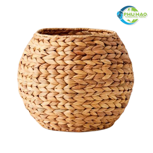 Authentique PANIER DE HYACINTHE D'EAU tissé à la main vietnamien pour un rangement efficace du linge et une organisation de la maison Décoration intérieure - Product Image 5