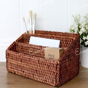 High Quality Art Style Natural Wicker <b>Holder</b> Multi-Functional <b>Pencil</b> Pen Wicker <b>Holder</b> <b>for</b> <b>Desk</b> Organizers and Accessories - Product Image 6