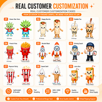Costume de mascotte gonflable personnalisé, produit OEM ODM, costume de personnage avec logo personnalisé pour les événements de promotion de marque
