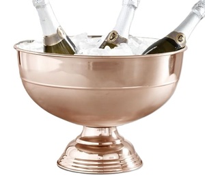 Vente en gros seau à glace à champagne en acier inoxydable personnalisé grand bol à vin à champagne en métal moderne pour fêtes et événements - Product Image 1