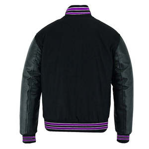 Chaqueta Universitaria Unisex de Lana con Mangas Personalizadas, Bordado de Parches, Chaqueta Deportiva de Invierno Resistente al Viento - Product Image 2