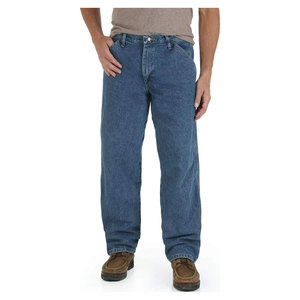 Ropa de hombre 2024 otoño primavera simple azul Jeans hombres lavado pierna recta carpintero Jeans - Product Image 1