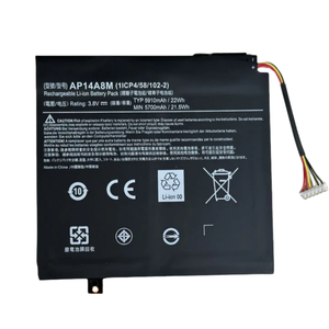 แบตเตอรี่ลิเธียมแบบชาร์จไฟได้ที่ดีที่สุดสำหรับเอเซอร์ Aspire Switch Iconia <span class=keywords><strong>Tab</strong></span> <span class=keywords><strong>10</strong></span> 11V AP14A4M AP14A8M KT.0020G.004 - Product Image 1