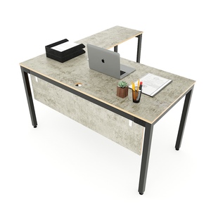 Uconcept HBUC049 L-Shaped Minimalist Office <b>Desk</b> 140cm Main Tabletop with MDF for Hospital Use - Product Image 1