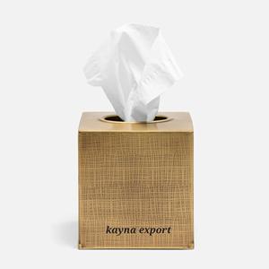 Boîte à mouchoirs en métal de forme et de texture carrées personnalisées produit à des prix bon marché pour la maison et le café modernes - Product Image 2