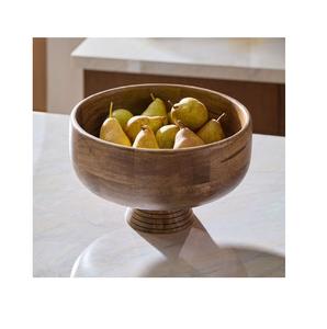 Eco-Friendly Customized Solid <b>Wooden</b> <b>Fruits</b> <b>Bowl</b> Prime Quality Tabletop <b>Bowl</b> for Party Hotel Wedding Restaurant Use - Product Image 5