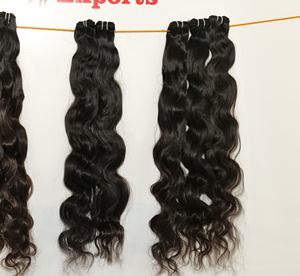 100% cheveux indiens vierges bruts non transformés 8-32 pouces Bundles Bodywave sans produit chimique Extensions de cheveux humains de couleur noire - Product Image 2
