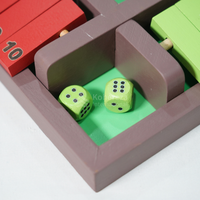 Juguete educativo Montessori clásico, juego de estrategia de madera hecho a mano 'Shut the Box' para todas las edades