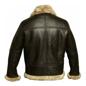 Blouson aviateur en cuir B3 personnalisé pour homme |   Vrai manteau aviateur en peau de mouton retournée |   Veste de vol RAF chaude, fournisseur de vestes en gros - Product Image 6