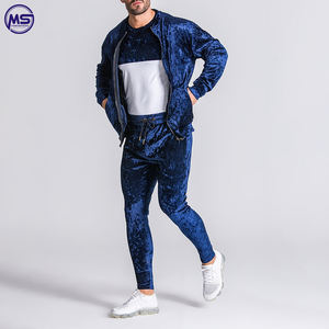 Chándal de terciopelo para hombre, chándal profesional ligero de alta calidad con estampado de logotipo personalizado, venta al por mayor - Product Image 2