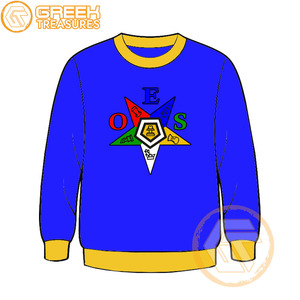 Orden personalizada de la estrella del Este Sudadera bordada de lana de algodón Suéter de alta calidad Ropa griega OES Sudaderas - Product Image 5