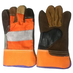 Gants de travail en cuir résistants à la chaleur antidérapants très résistants pour le travail de levage, le jardinage et le transport, avec poignet renforcé pour la sécurité - Product Image 1