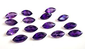 Améthyste naturelle Marquise 5x10mm Coupe à facettes-Coupe améthyste en vrac de qualité supérieure - Product Image 2