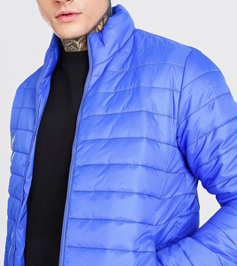 Nouveau design de mode du fabricant Manteau bleu à capuche imprimé sur mesure Veste matelassée à la mode pour homme - Product Image 3