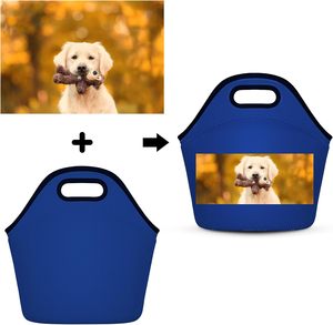 Sac à déjeuner en néoprène avec logo personnalisé, sac isotherme, boîte à lunch, sac à déjeuner isolé pour pique-niques en plein air - Product Image 3