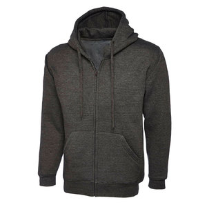 Sweat à capuche durable et décontracté pour hommes, fermeture éclair coupe-vent en polyester et coton à carreaux personnalisables pour l'automne - Product Image 5