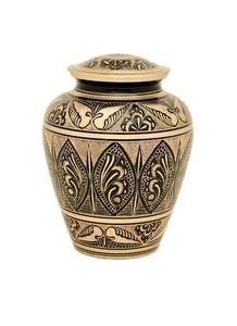 Urna Funeraria de Latón Niquelado con Cuentas de Perlas Arcadia para Adultos, Estilo Único, Suministros Funerarios de Lujo, Urna de Cremación para Adultos - Product Image 2