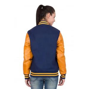 Veste universitaire d'hiver de style urbain, col montant, écologique, coupe-vent, respirante, boutons recouverts, teinture unie, matière en laine - Product Image 3