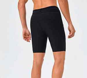 Pantalones Cortos Deportivos Ajustados para Hombre con Corte Láser, Pantalones Cortos de Compresión Activos Sólidos para Hombre, Logotipo Personalizado, Pantalones Cortos de Correr Elásticos Acanalados - Product Image 3