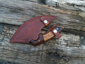 Coupe-pizza personnalisé fait à la main en acier forgé damas Couteau Ullu Couteau de cuisine - Product Image 3