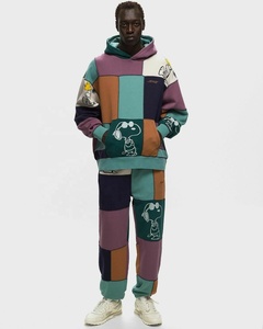 เสื้อฮู้ดดี้ปะติดปะต่อแบบสั่งทำพิเศษสำหรับผู้ใหญ่ ปักลายเสื้อฮู้ดดี้ผู้ชาย ล้างสีแบบแอซิด ฮู้ดดี้แขนยาวแบบสวมหัว - Product Image 3