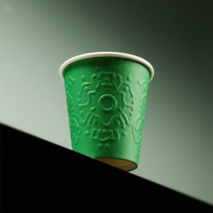 Taza de papel verde ecológica con diseño en relieve blanco 8 oz 100 paquetes desechables y elegantes - Product Image 3