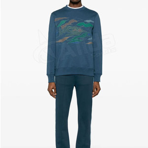 เสื้อสเวตเตอร์ปักเข้ารูปทรงหลวมสำหรับผู้ชายเสื้อมีฮู้ดลำลองสำหรับผู้ใหญ่ฤดูหนาว - Product Image 2