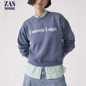 Sweat-shirt à col rond en coton pour femmes, taille plus, avec logo imprimé personnalisé, de haute qualité, respirant, tendance, sweat-shirts de printemps BD - Product Image 1