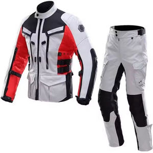 Traje de moto personalizado de alta calidad para hombre hecho de cuero genuino traje de montar en bicicleta deportiva a prueba de viento para exteriores - Product Image 1
